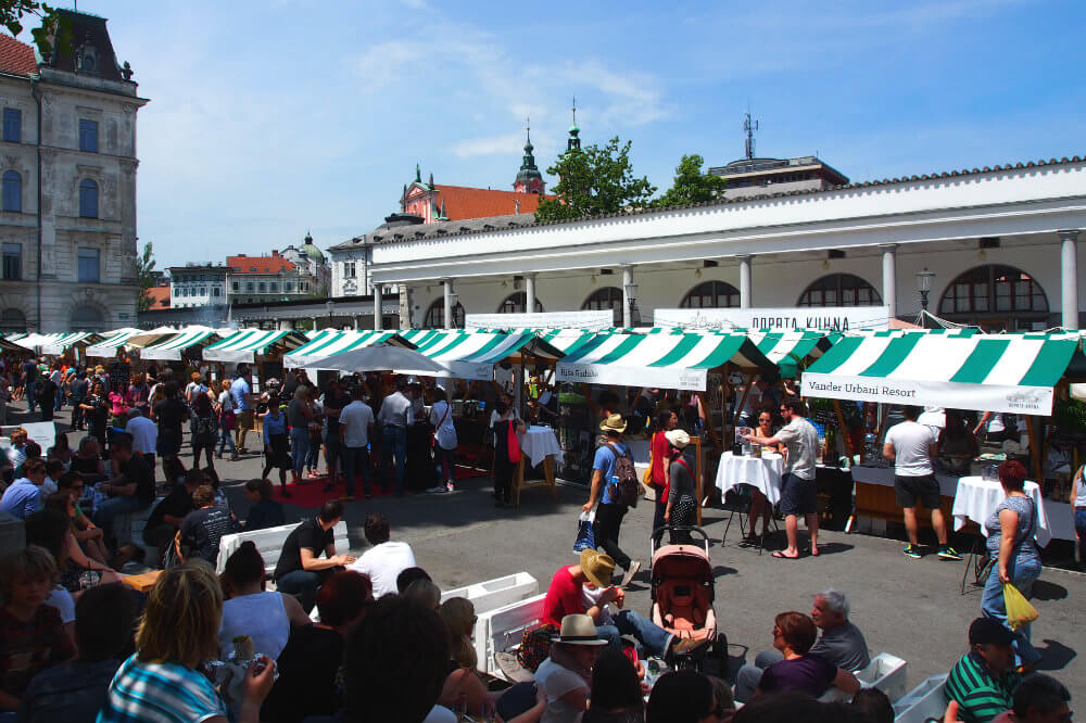 Open Kitchen Market in Ljubljana