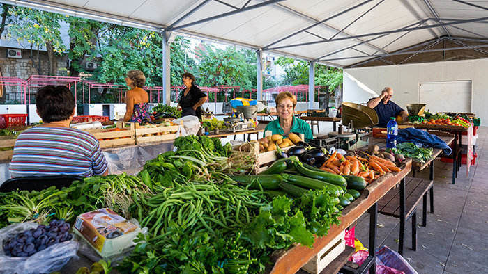 Lapad market in Dubrovnik