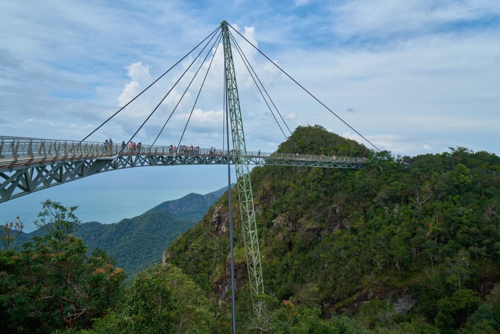 Langkawi Sky Bridge over rainforest, a top reason to visit Malaysia's west coast