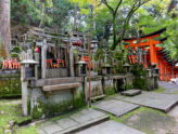 Vermilion torii gates at Fushimi Inari shrine, Kyoto, Japan