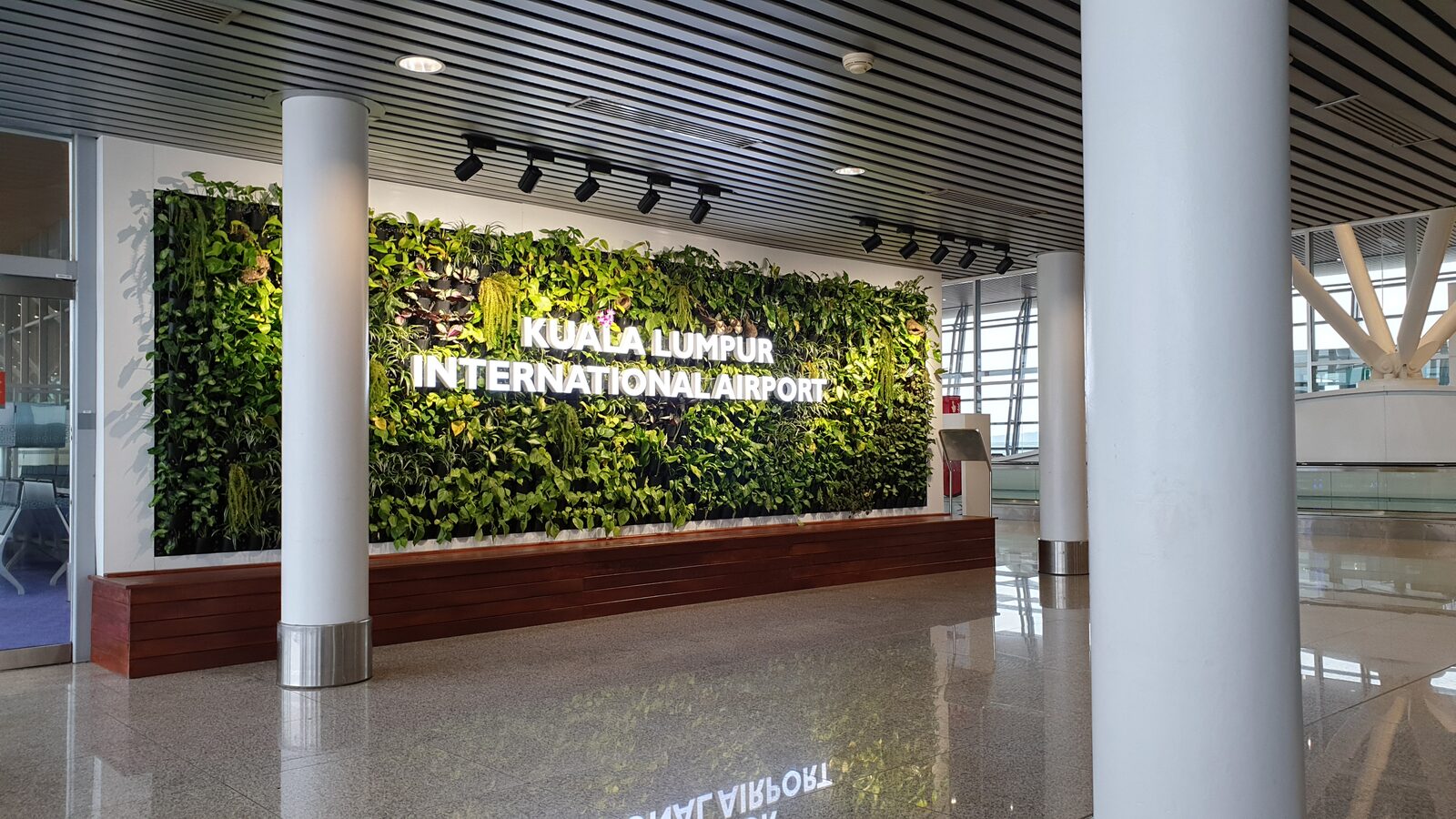 Kuala Lumpur International Airport (KLIA) terminal, the start of the airport transfer to KL city