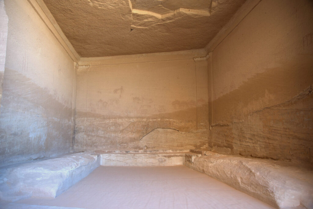 Rock-cut tombs of Hegra near AlUla, Saudi Arabia