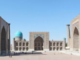 The Registan ensemble in Samarkand, Uzbekistan