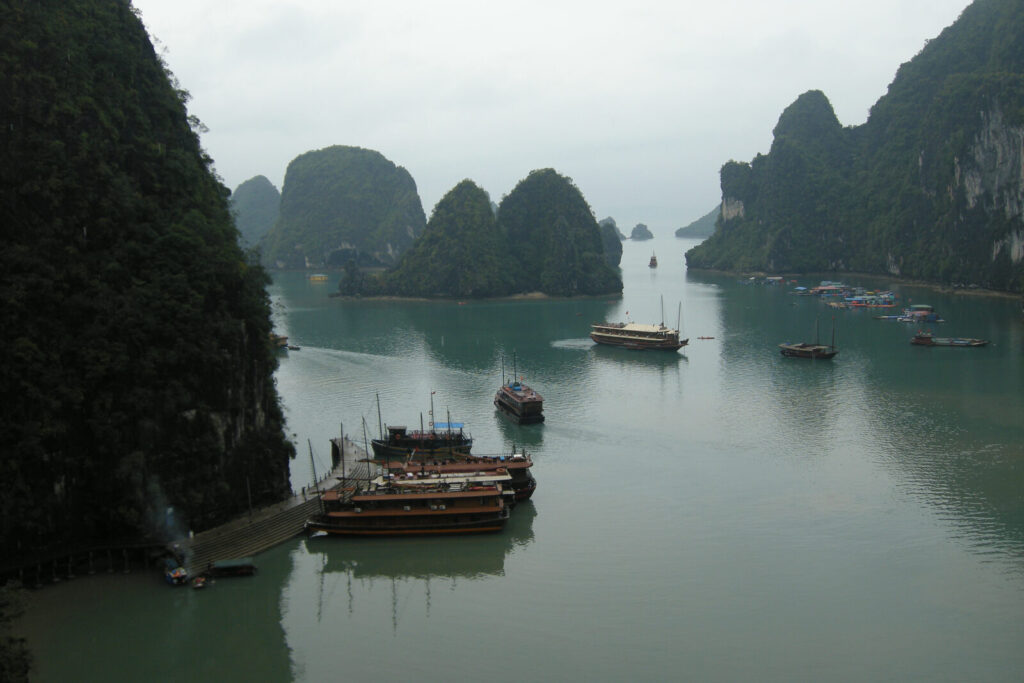 Aerial view of Ha Long Bay, Vietnam — a highlight of group tour itineraries