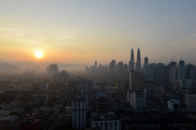 Kuala Lumpur skyline with the Petronas Twin Towers, Malaysia