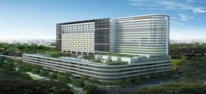 Exterior of One Farrer Hotel above Farrer Park MRT station, Singapore