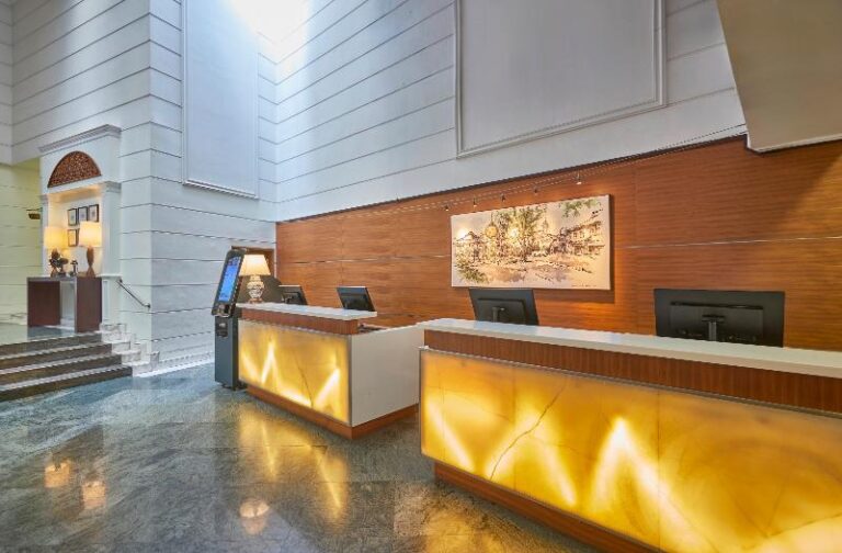 Reception desk at Village Hotel Albert Court, Bugis Singapore